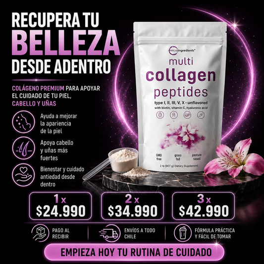 CollagenLux – Multi Colágeno Peptídico | Piel, Cabello y Uñas