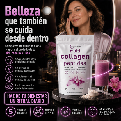 CollagenLux – Multi Colágeno Peptídico | Piel, Cabello y Uñas