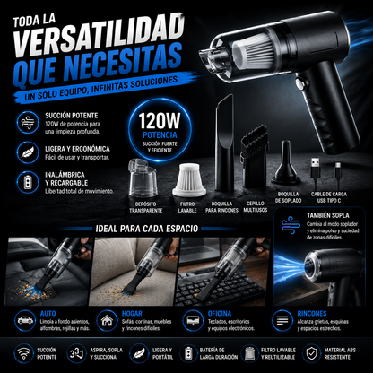 Aspiradora Inalámbrica 3 en 1™ | Hogar + Auto